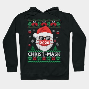 Santa Face Mask Ugly Christmas Sweater 2020 Family Group Pajamas Hoodie